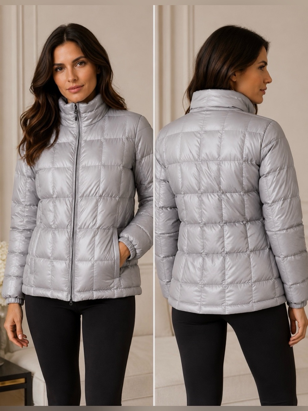EDDIE BAUER Goose Down Insulated Quilted Parka Coat Jacket NWT size L